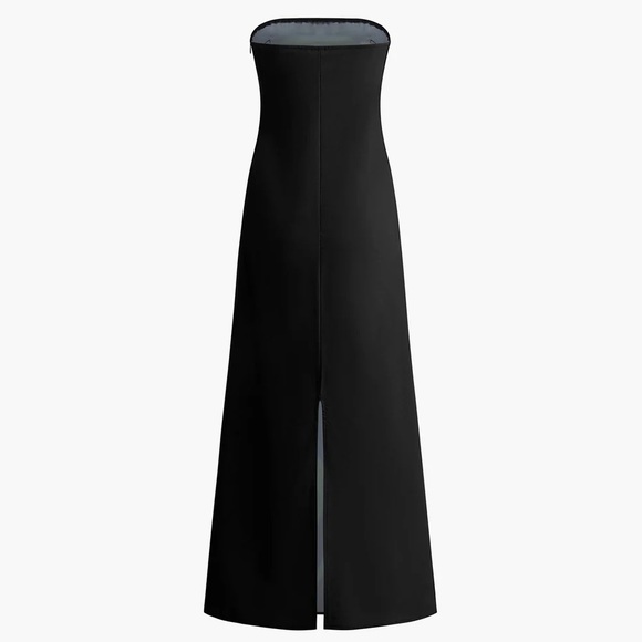 Large Floral Print Split Tube Long Dress - Picture 10 of 16